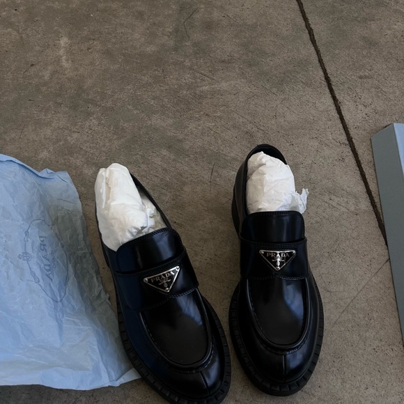 Prada Black Slip-On Loafers - Picture 1 of 6